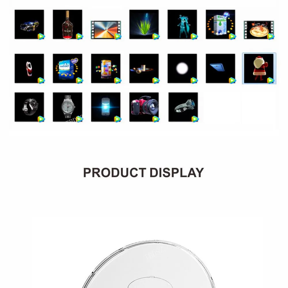 TBDSZ 30 см 3D реклама голограмма вентилятор для проектора светильник дисплей голографическая перезаряжаемая видео голограмма 16 Гб 256 светодиодный светильник бусины