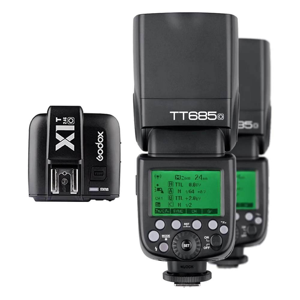 Godox TT685 TT685O 2,4G HSS ttl GN60 Вспышка Speedlite+ X1T-O триггерный передатчик для Olympus Panasonic+ 6 подарочный набор - Цвет: 2X TT685O add X1T O