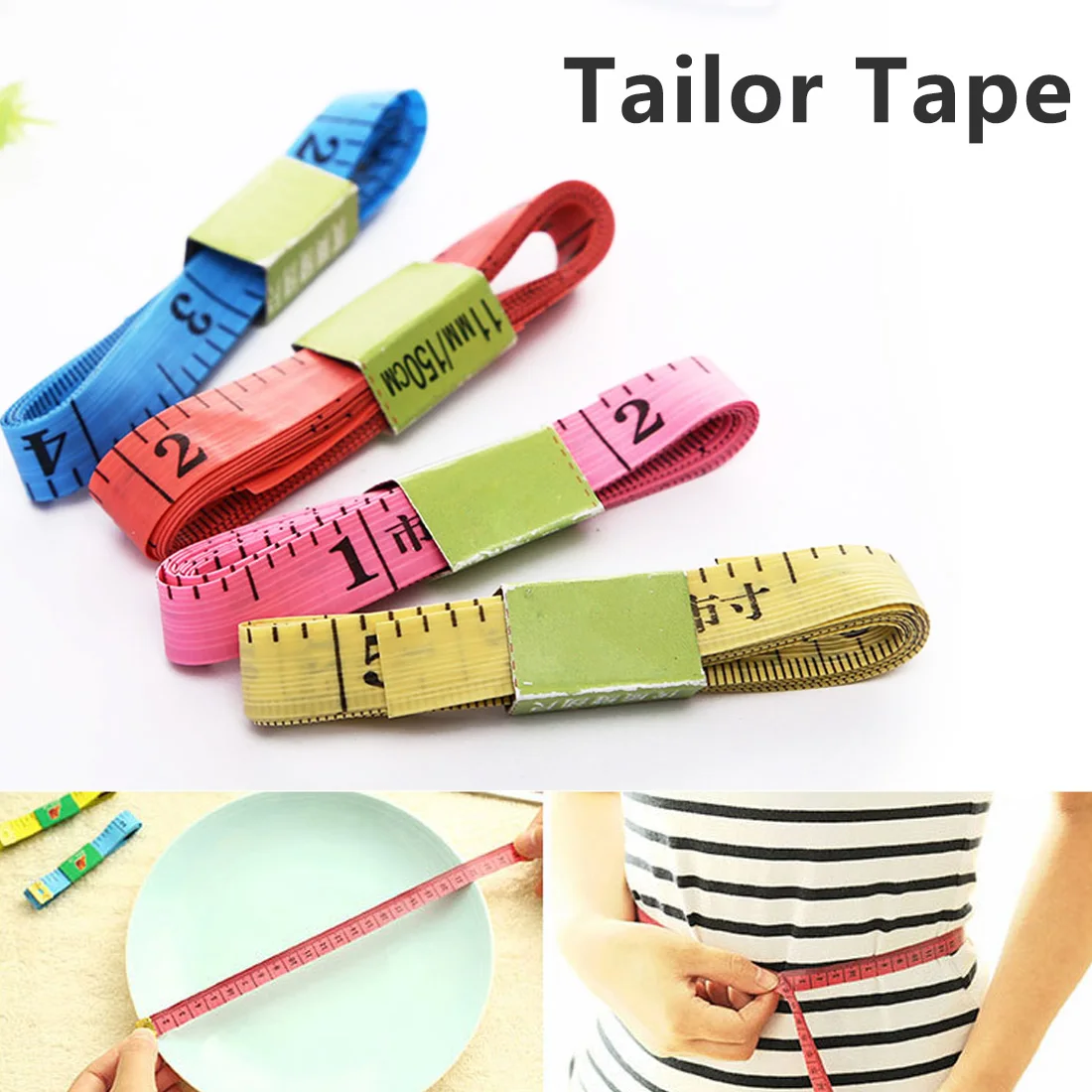 

1.5M Random Color New Useful Body Measuring Ruler Sewing Tailor Tape Measure Soft Sewing Ruler Meter Sewing Measuring Tape