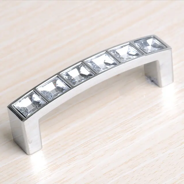 Best Price Crystal Zinc Alloy Kitchen Door Home Furniture Handle Knobs Drawer Pulls Cupboard Door Wardrobe Cabinet Knob 64mm