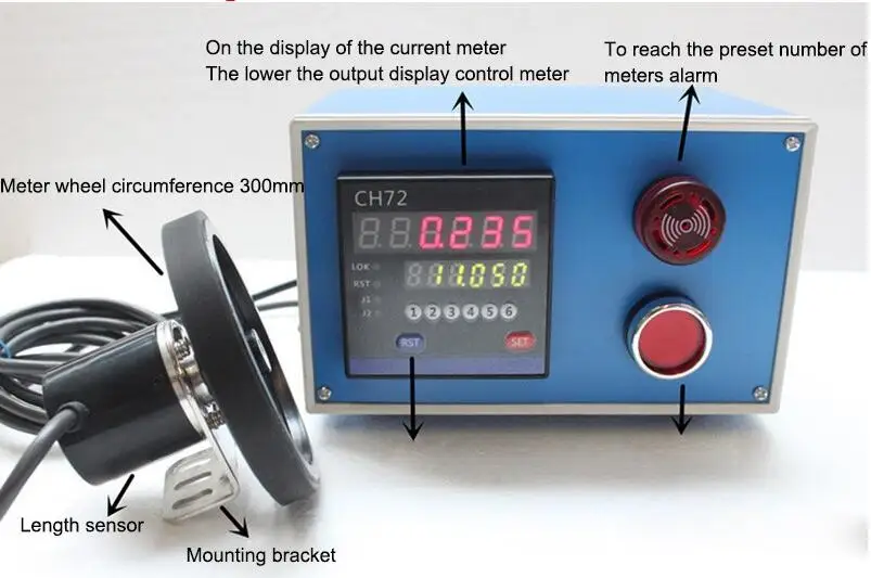 Meter Recorder Electronic Digital Meter Machine Meter Electronic Encoder Wheel Roll to Measure Length CH72 Meter Recorder Electronic Digital Meter Machine Meter Electronic Encoder Wheel Roll to Measure Length CH72