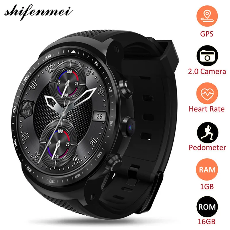 

Shifenmei Thor PRO 3G GPS WIFI Smartwatch Android 5.1 Quad Core 1GB 16GB 2.0 MP Camera Heart Rate Monitor Smart Watch Men Women