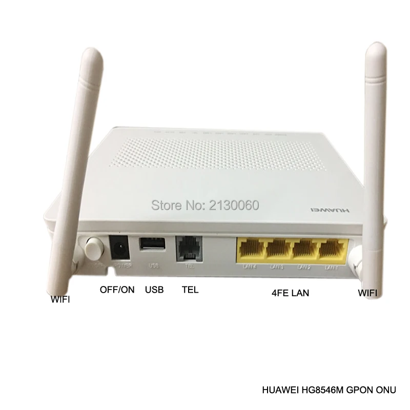 

5Pcs/Box Second hand Huawei HG8546M Gpon WiFi Ont onu 4FE+USB+TEL+WiFi modem with English software Telecom Network Equipment
