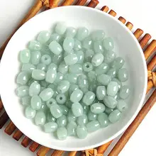 Горячая прибытие натуральный жадеид DIY свободные бусины настоящие китайские бусины 50 штук