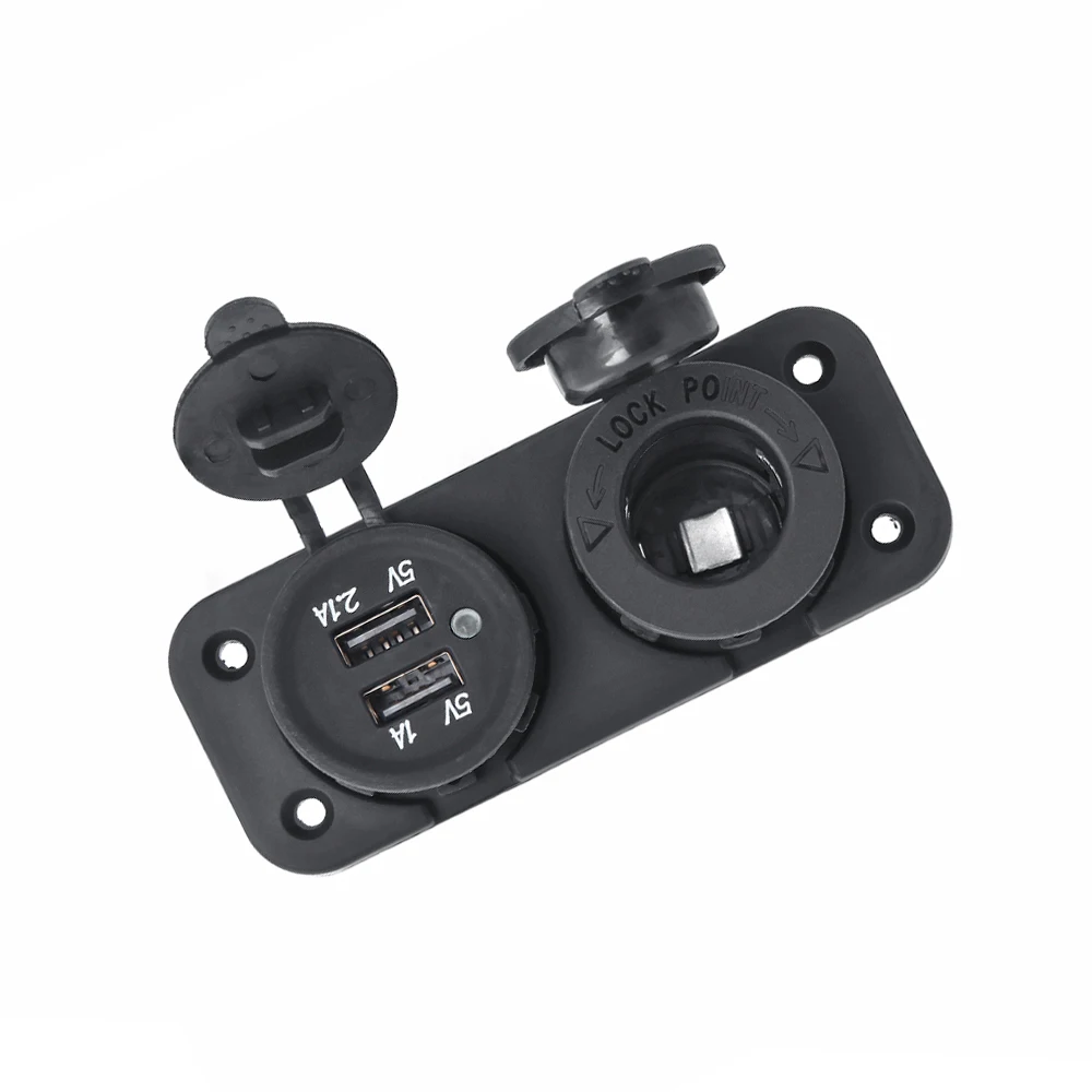Dual USB Auto Car Cigarette Lighter Socket Splitter 12V Charger
