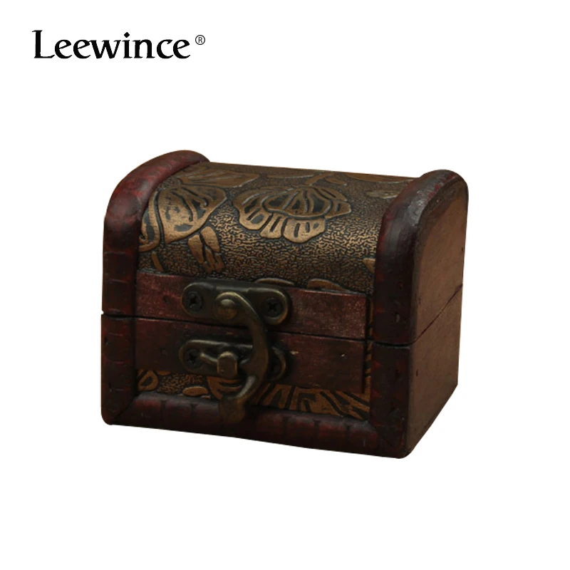 

Leewince Vintage European Style Mini Wooden Jewellery Box Wedding Gift Necklace Pendant Rings Gifts Storage Case Vintage