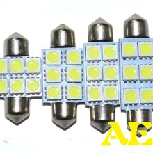 500 шт. гирлянда 6smd 5050 светодиодный 31 мм 36 мм/39 мм/41 мм C5W Автомобильный светодиодный светильник 6 SMD 6 светодиодный авто светодиодный светильник лампы белые синего и красного цвета 12V
