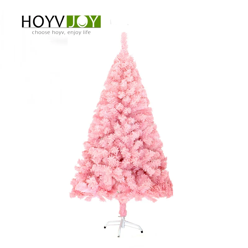 HOYVJOY 90 см Флокированная розовая Рождественская елка мини Новогоднее украшение со