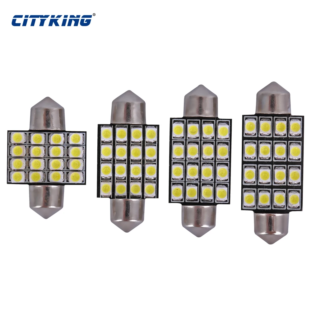 Бесплатная доставка 100 шт. гирлянда светодиодная 31 мм 36 39 41 м 16SMD 1210 3528 внутренняя