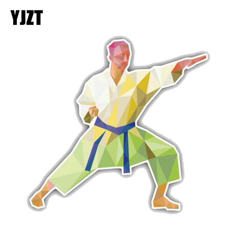 YJZT 12 7 см * каратэ триангулированный спортивный ПВХ стикер для автомобиля