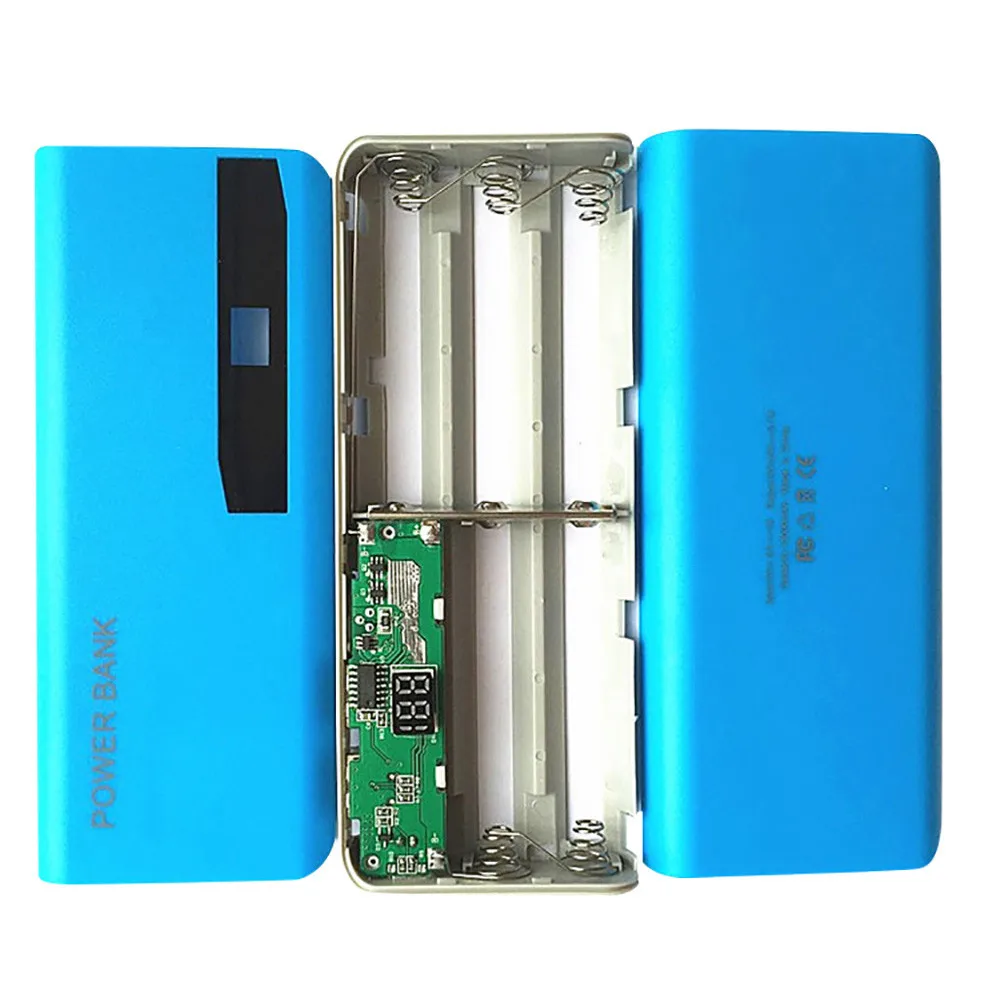 Del светодиодный дисплей 5X 18650 USB внешний аккумулятор зарядное устройство чехол