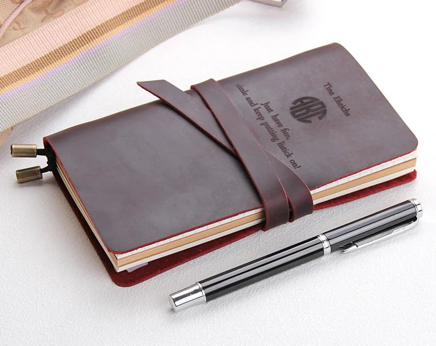 Leather Journal Refillable, Personalized Leather Journal Cover