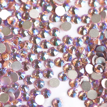 

1440pcs Light Rose AB (223 AB) Nails Rhinestones Flat Back Nail Art DIY Non Hotfix Rhinestone Clothes Shoes Bags Decoration