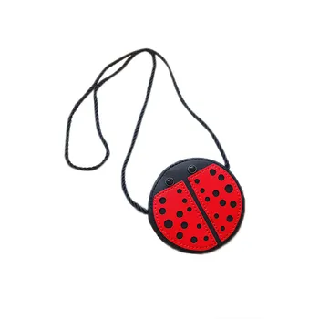 

Women Handbag 2019 Dot Beetle Beach Shoulder Bags Ladies Children Cartoon Round Crossbody Bag PU Leather Tote Bolsa Feminina