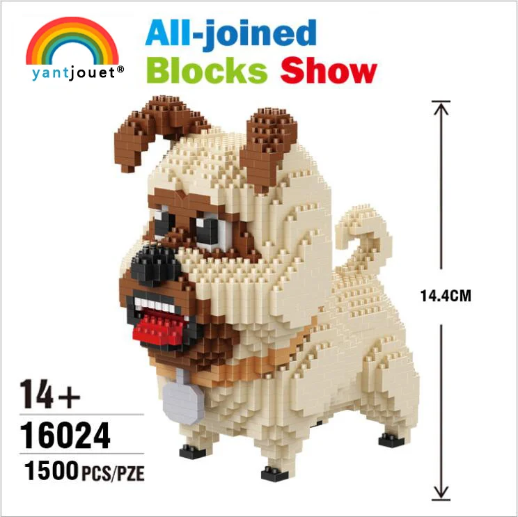 

Yant Jouet DIY 14+ 3D Block Pug 1500pcs Puppy Children Dog Gift High Quality Handmade Toy Splicing Toy Birthday