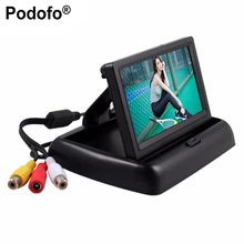 Podofo 4 3 HD Foldable Car Rear View Monitor Reversing Color LCD TFT Display Screen for