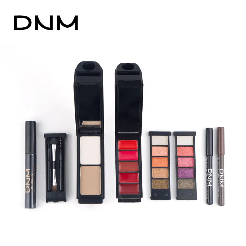 

DNM Make-up Kit Eye shadow+Cosmetic Brush+Bronzer+Lipstick+Mascara+Eyeliner+Eyebrow Pencil Lip Gloss Foundation Powder