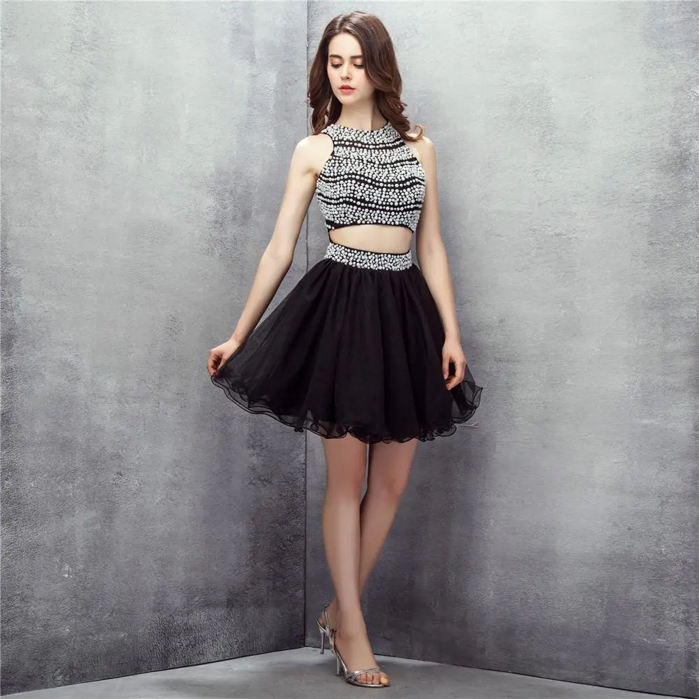CEEWHY маленькое черное платье для матери невесты выпускного вечера из двух