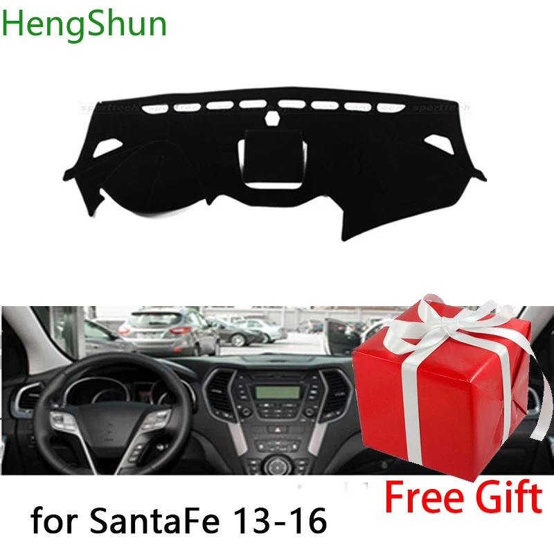 

For Hyundai Santa Fe IX45 Maxcruz 2013-18 Dashboard Cover Sun Shade Non-slip Dash Mat Carpet Car Stickers Interior Accessories
