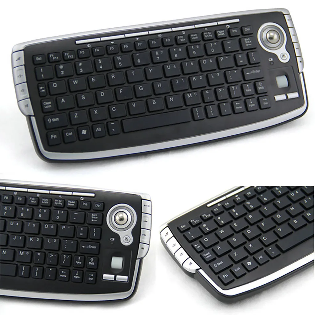 2,4G Беспроводная мини-клавиатура с функцией воздушной мыши мультимедийный трекбол мини-клавиатура USB для ПК