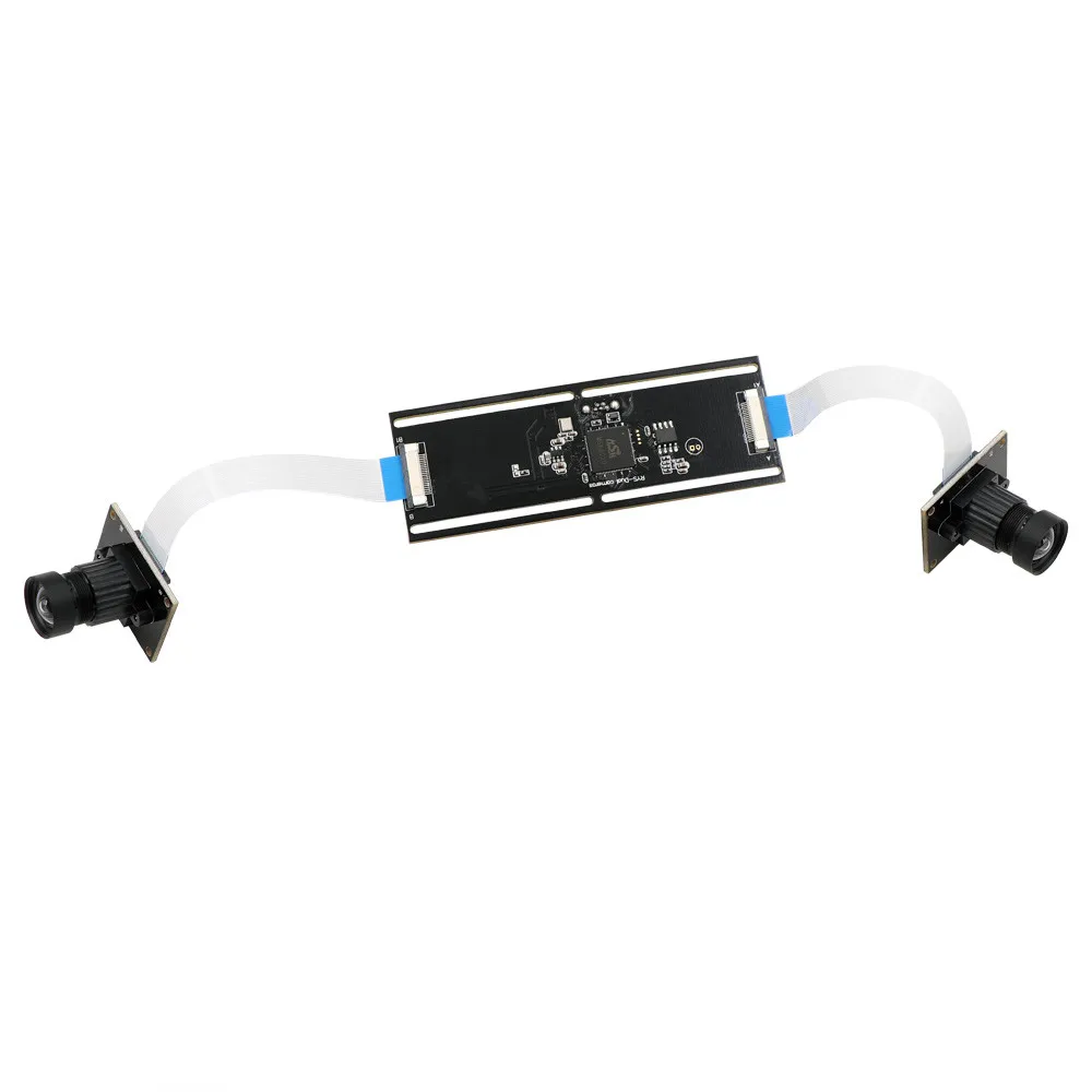  2MP 1080P Non Distortion Flexible Synchronization Stereo Webcam Dual Lens USB Camera Module for 3D 