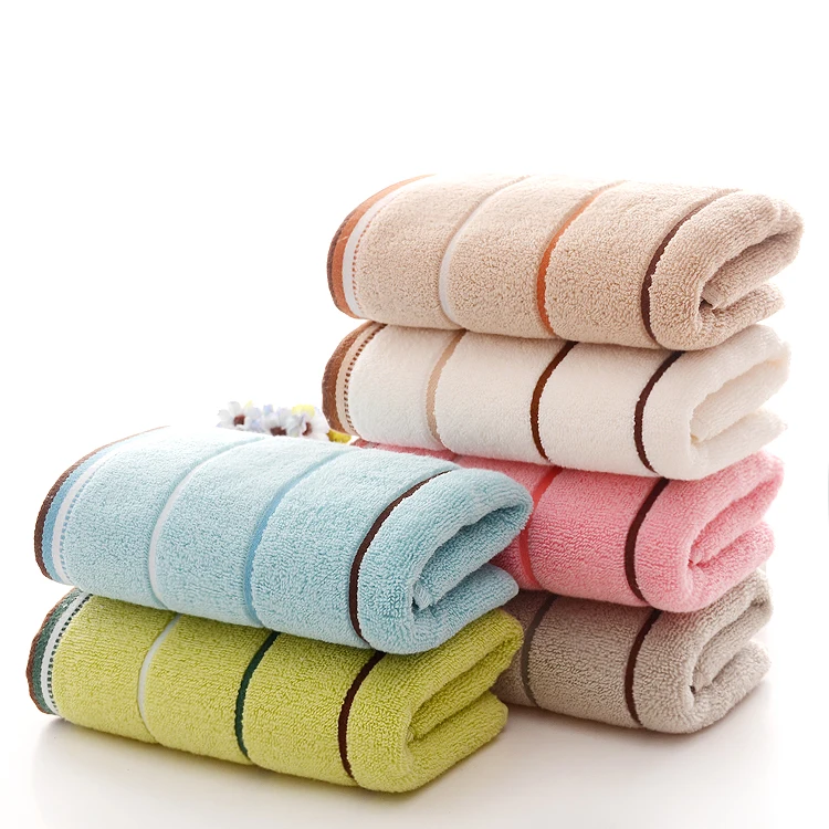 3pcs/lot Genuine Face Hand Towel High Quality 34cm*74cm 100 Cotton Brand Towel Striped 6 Colors