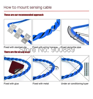 

Factory supply 4 pins locating water leak detection cable with CE Certificated (cable only)