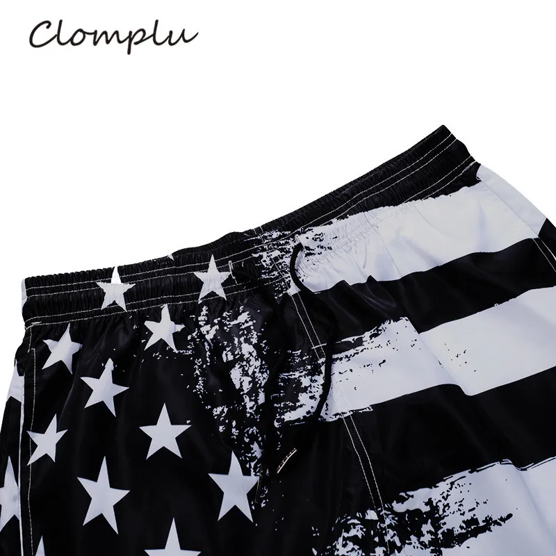 Clomplu USA Shorts Men Waterproof American Flag Print Shorts Male Beach Swimming Surfing Swim Wear with Pocket Summer Shorts Clomplu USA Shorts Men Waterproof American Flag Print Shorts Male Beach Swimming Surfing Swim Wear with Pocket Summer Shorts