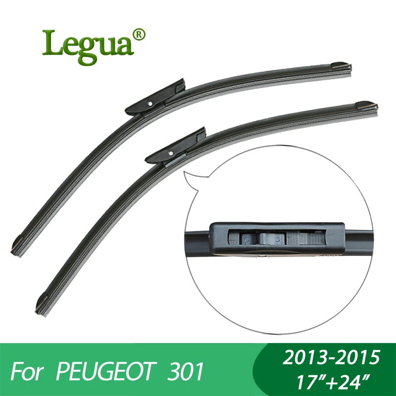 

Legua Wiper blades for PEUGEOT 301(2013-2015),17"+24",car wiper,Boneless wiper, windscreen, Car accessory