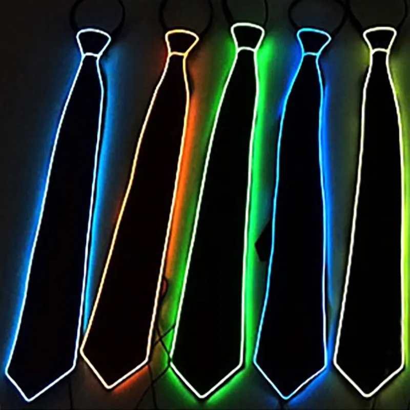 EL Tie LED Light EL Tie Fashion Tie Perfect for Christmas Halloween New Years Music Festival Rave Party D35 EL Tie LED Light EL Tie Fashion Tie Perfect for Christmas Halloween New Years Music Festival Rave Party D35