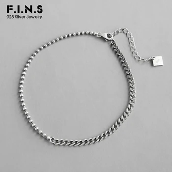 

F.I.N.S Antique Silver 925 Anklet Bracelet Barefoot Sandals Bead Link Chain 925 Sterling Silver Foot Bracelets for Women