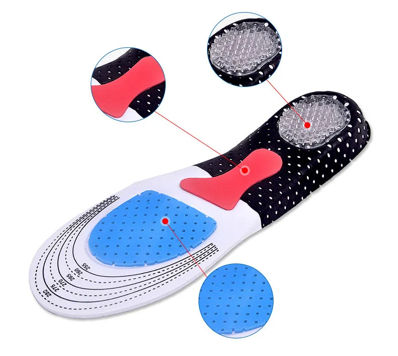 Мульти-Спорт ортопедические-удобные арочные стельки, дышащие пот дезодорант массаж амортизатор Баскетбол Футбол стельки