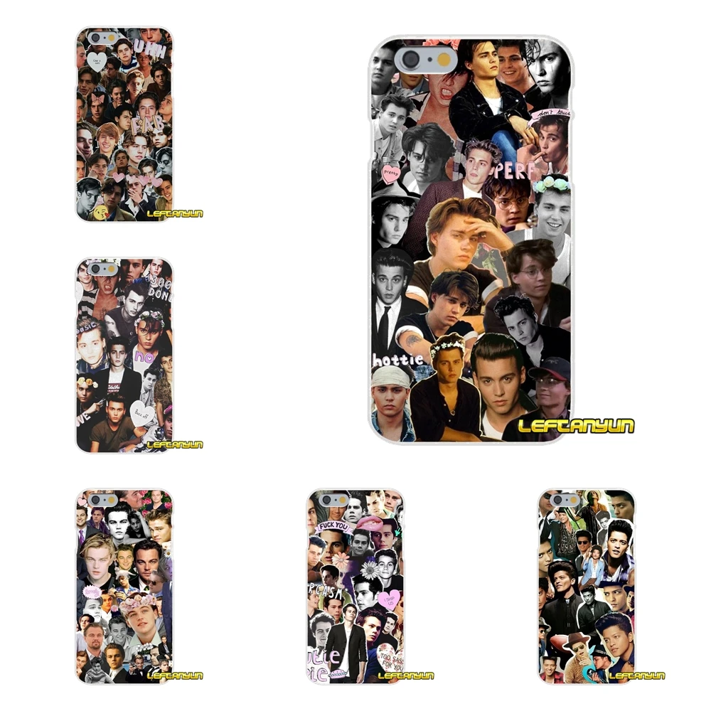 Accessories Phone Shell Covers leonardo dicaprio Handsome collage For iPhone X 4 4S 5 5S 5C SE 6 6S 7 8 Plus | Мобильные телефоны и