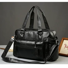 Мужские Винтажные Сумки из искусственной кожи для путешествий ручная сумка для путешествий Большая вместительная сумка для путешествий Сумки для выходных и сумки через плечо