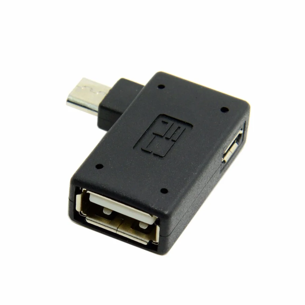 Адаптер хоста Xiwai 90 градусов с левым углом микро USB 2 0 OTG питанием от для Galaxy S3 S4 S5