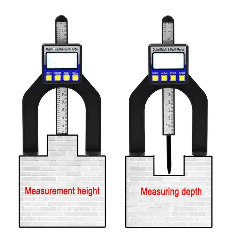 Высокий ЖК-дисплей с цифровым дисплеем, штангенциркуль Верньер, линейка, датчик глубины высоты с измерительным диапазоном 0-85 мм с магнитами