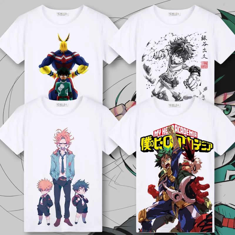 Футболка для косплея моя геройская Академия Izuku Midoriya летняя футболка Bakugou Katsuki