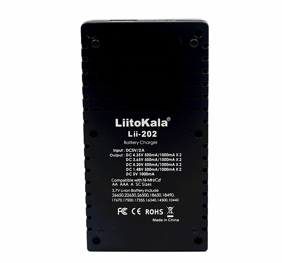 Аккумулятор Liitokala Lii 202 ADOR para 1 2 V/3 7 V/4 25 V 18650/26650/18350/16340/18500/AA/AAA Ni MH батарея|carregador