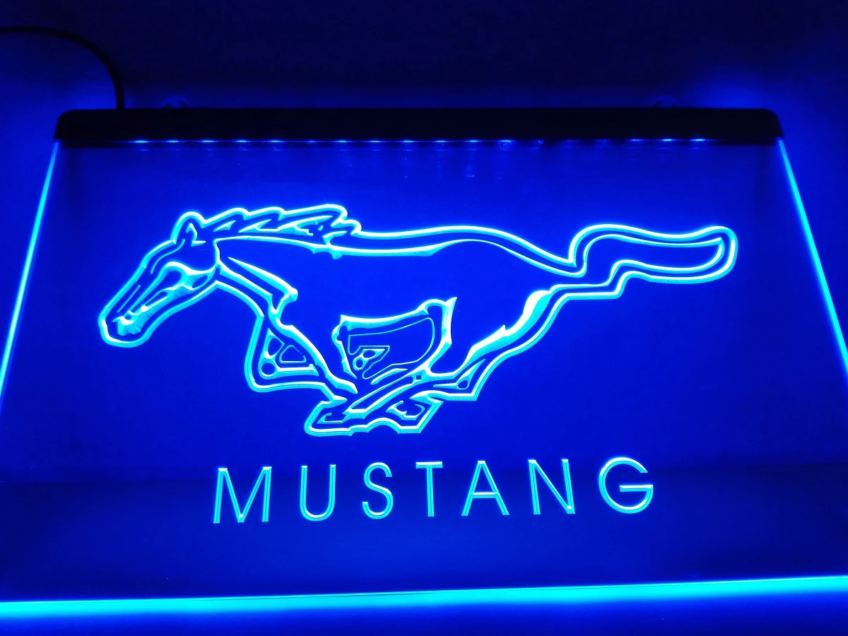 

LG054- Ford Mustang LED Neon Light Sign hang sign home decor crafts
