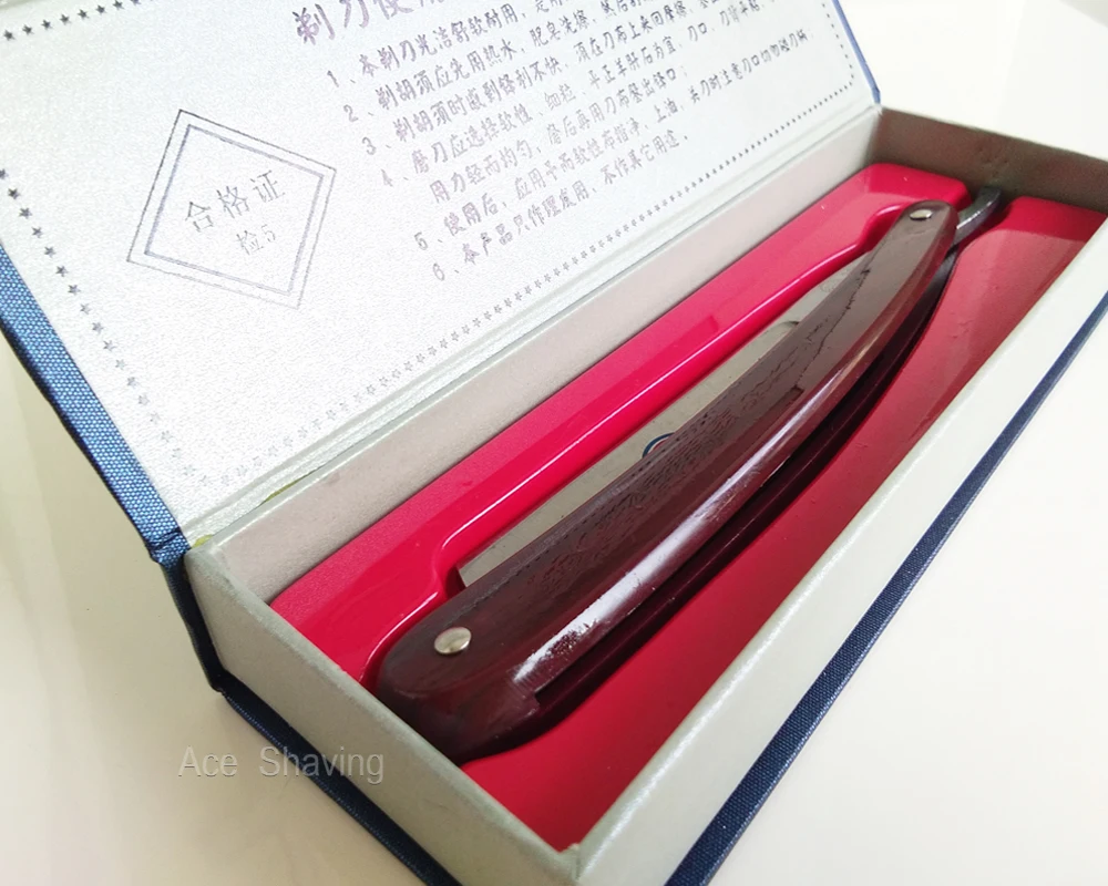 

Gold Dollar 200 Carbon Steel Blade Shaving Straight Razor Man Face Beard Remove Folding Knife
