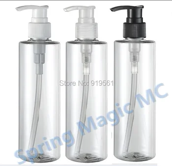 

48PCS x 250ml transparent Plastic Cosmetic Container, Press Pump Bottle for Lotion/Shampoo/shower gel Bottle,Cosmetic bottle