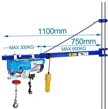 300-600кг 750-1000 мм кронштейн крепкого качества для мини электрической стальной тросовой лебедки, подъемный PA мини блок, кран оборудование