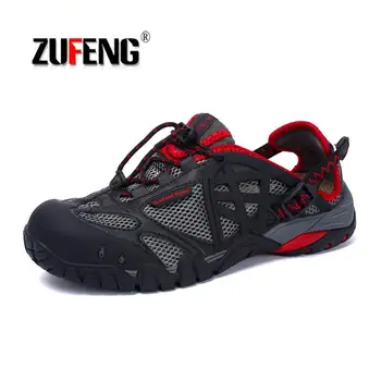 

2019 Men Outdoor Sneakers Breathable Hiking Shoes Big Size Men Women Outdoor Hiking Sandals Men Trekking Trail Water Sandals