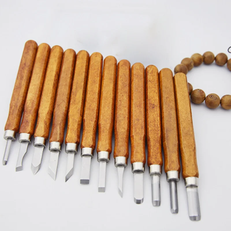 12Pcs/set Wood Carving Tool Set Craft Woodworking Chisel Hand Tool Creative Craft
