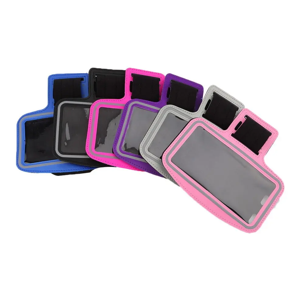 Kopen 5 stks Mode Waterdichte Running Jogging Sport GYM Armband Cover Houder voor iPhone 6 Plus Donkerblauw Smartphone Accessoires