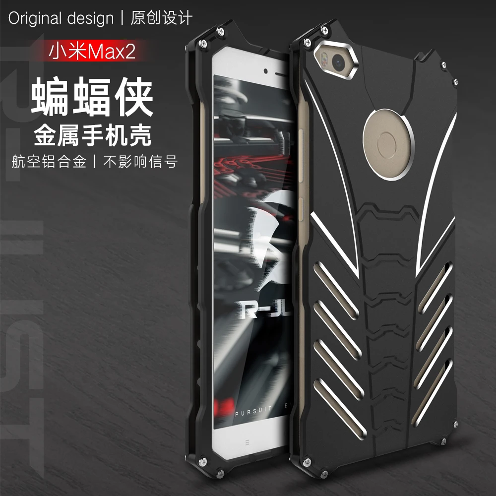 

R-Just Batman Luxury Metal Armor Case For Xiaomi Mi 9 6 MAX 5S Plus MI8 8 SE Note 2 6x 2 in 1 Aluminum Coque Capinhas Back Cover