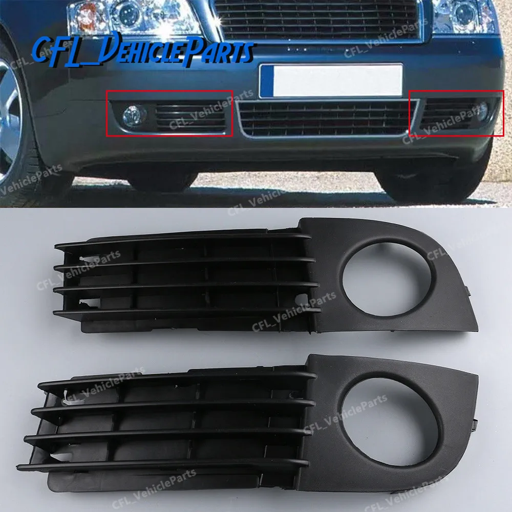 Пара переднего бампера нижняя решетка с отверстием для противотуманных фар левый и правый 4B0807681AA 4B0807682AA для Audi A6 C5 2002 2003 2004 2005