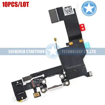 

10PCS/LOT Original For Apple iPhone 5S Charging Port USB Port Dock Connector Headphone Jack Mic Flex Cable Replacement