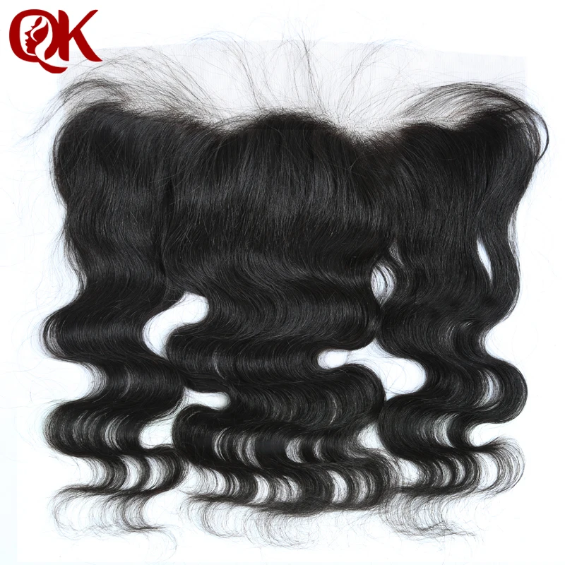 Волосы QueenKing бразильское кружево Фронтальная застежка волнистые волосы Remy 13x4