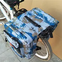 Enlarged Camo Saddle Bag 35l MTB Mountain Bike Rack Saddle Bag Multifunction Road Bicycle Pannier Rear Seat Trunk Bag new multifunctional roswheel mountain bike saddle basket bicycle rear rack bag becicle bicycle pack trunk pannier bycicle bag
